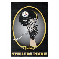 nfl pittsburgh steelers football team logo sport carpet area rug home decor gift psw255