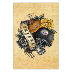 nfl pittsburgh steelers football team logo sport carpet area rug home decor gift psw262
