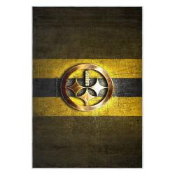 nfl pittsburgh steelers football team logo sport carpet area rug home decor gift psw291
