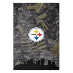 nfl pittsburgh steelers football team logo sport carpet area rug home decor gift psw301