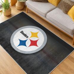 nfl pittsburgh steelers football team logo sport carpet area rug home decor living room psw124