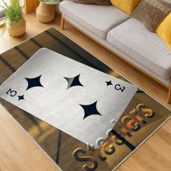 nfl pittsburgh steelers football team logo sport carpet area rug home decor living room psw129