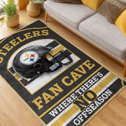 nfl pittsburgh steelers football team logo sport carpet area rug home decor living room psw132