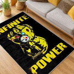 nfl pittsburgh steelers football team logo sport carpet area rug home decor living room psw149
