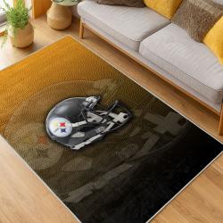 nfl pittsburgh steelers football team logo sport carpet area rug home decor living room psw187
