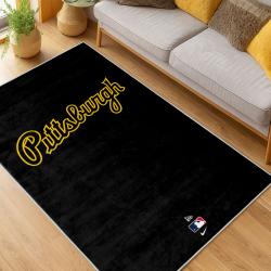 nfl pittsburgh steelers football team logo sport carpet area rug home decor living room psw247