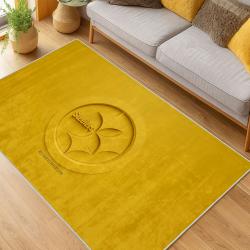 nfl pittsburgh steelers football team logo sport carpet area rug home decor living room psw289