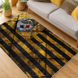 nfl pittsburgh steelers football team logo sport carpet area rug home decor living room psw295