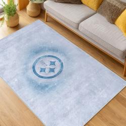 nfl pittsburgh steelers football team logo sport carpet area rug home decor living room psw296