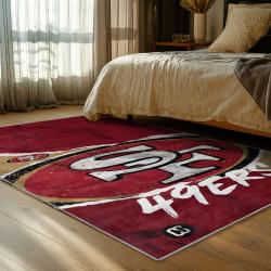NFL San Francisco 49ers Rectangle Rug Personalized Non-Slip Carpet Gift For Football Fans FS127