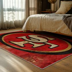 NFL San Francisco 49ers Rectangle Rug Personalized Non-Slip Carpet Gift For Football Fans FS128