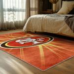 nfl san francisco 49ers football team logo sport carpet area rug home decor bed room fs130