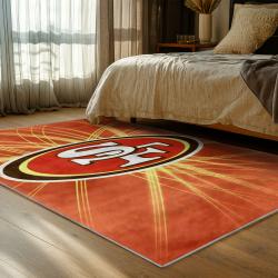 NFL San Francisco 49ers Rectangle Rug Personalized Non-Slip Carpet Gift For Football Fans FS130