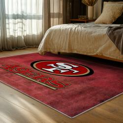 NFL San Francisco 49ers Football Team Logo Sport Carpet Area Rug Home Decor Gift 49ers Faithful FS139