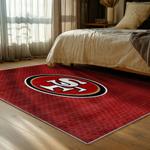 nfl san francisco 49ers football team logo sport carpet area rug home decor bed room fs140