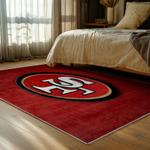 nfl san francisco 49ers football team logo sport carpet area rug home decor bed room fs141