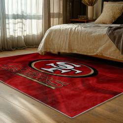 NFL San Francisco 49ers Football Team Logo Sport Carpet Area Rug Home Decor Gift 49ers Faithful FS149
