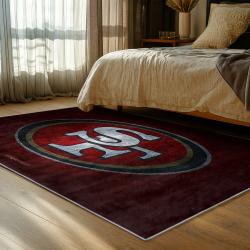 NFL San Francisco 49ers Football Team Logo Sport Carpet Area Rug Home Decor Gift 49ers Faithful FS150