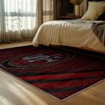 nfl san francisco 49ers football team logo sport carpet area rug home decor bed room fs159