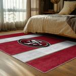 nfl san francisco 49ers football team logo sport carpet area rug home decor bed room fs160