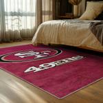 nfl san francisco 49ers football team logo sport carpet area rug home decor bed room fs161