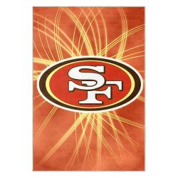 nfl san francisco 49ers football team logo sport carpet area rug home decor gift 49ers faithful fs130