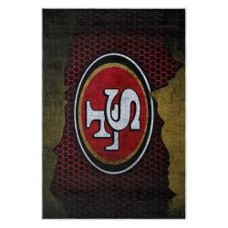 nfl san francisco 49ers football team logo sport carpet area rug home decor gift 49ers faithful fs132