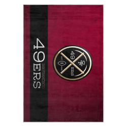 nfl san francisco 49ers football team logo sport carpet area rug home decor gift 49ers faithful fs133