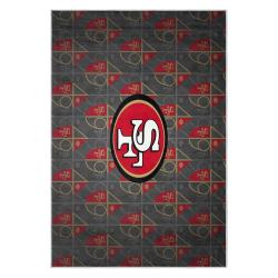 nfl san francisco 49ers football team logo sport carpet area rug home decor gift 49ers faithful fs135