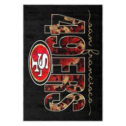 nfl san francisco 49ers football team logo sport carpet area rug home decor gift 49ers faithful fs137