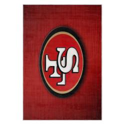 nfl san francisco 49ers football team logo sport carpet area rug home decor gift 49ers faithful fs141