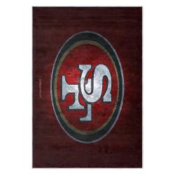 nfl san francisco 49ers football team logo sport carpet area rug home decor gift 49ers faithful fs150