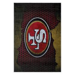 nfl san francisco 49ers football team logo sport carpet area rug home decor gift 49ers faithful fs153