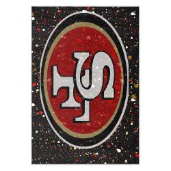 nfl san francisco 49ers football team logo sport carpet area rug home decor gift 49ers faithful fs157