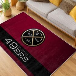 nfl san francisco 49ers football team logo sport carpet area rug home decor living room fs133