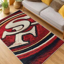 nfl san francisco 49ers football team logo sport carpet area rug home decor living room fs136