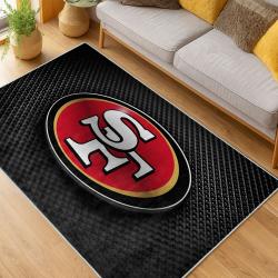 nfl san francisco 49ers football team logo sport carpet area rug home decor living room fs138