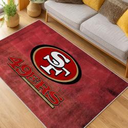 nfl san francisco 49ers football team logo sport carpet area rug home decor living room fs139