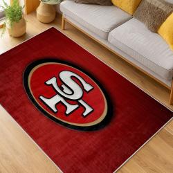 nfl san francisco 49ers football team logo sport carpet area rug home decor living room fs141