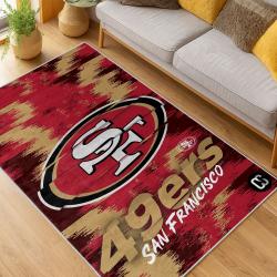 nfl san francisco 49ers football team logo sport carpet area rug home decor living room fs144