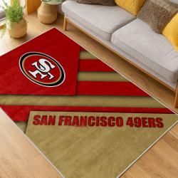 nfl san francisco 49ers football team logo sport carpet area rug home decor living room fs145