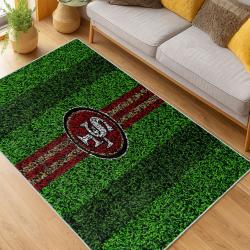 nfl san francisco 49ers football team logo sport carpet area rug home decor living room fs146