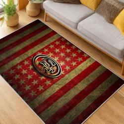 nfl san francisco 49ers football team logo sport carpet area rug home decor living room fs155