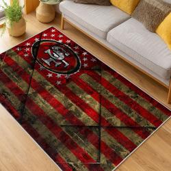 nfl san francisco 49ers football team logo sport carpet area rug home decor living room fs156