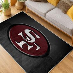 nfl san francisco 49ers football team logo sport carpet area rug home decor living room fs158