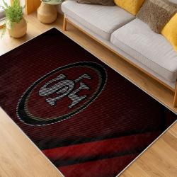 nfl san francisco 49ers football team logo sport carpet area rug home decor living room fs159