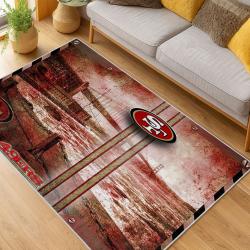 nfl san francisco 49ers football team logo sport carpet area rug home decor living room fs162