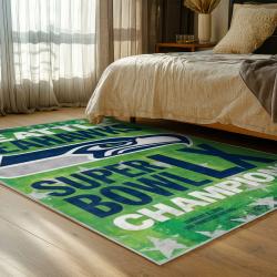 nfl seattle seahawks area rug non slip football carpet home decor gift idea for fans bedroom ss100