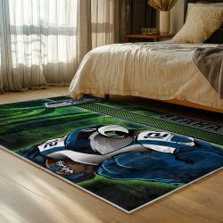 nfl seattle seahawks area rug non slip football carpet home decor gift idea for fans bedroom ss102
