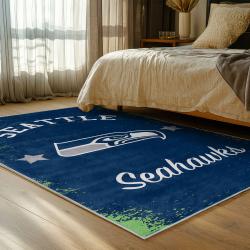 nfl seattle seahawks area rug non slip football carpet home decor gift idea for fans bedroom ss107